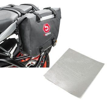 Комплект: мотоциклетные кофры непромокаемые Bagtecs WP6 2x15L боковая сумка с застежкой + термозащитная пленка самоклеящаяся для мотоциклов термозащита Zaddox 50x50см