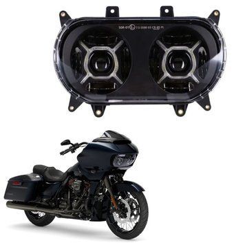Світлодіодні подвійні фари для мотоцикла Harley Davidson Road Glide 15-22, 5,75 дюймів, Craftride, чорні