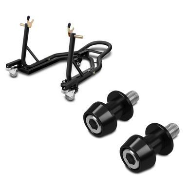 Комплект: Задня стійка підкатна ConStands Mover II Racing, чорна матова + Бобишки підкатника Assen M10 x 1.5, чорні