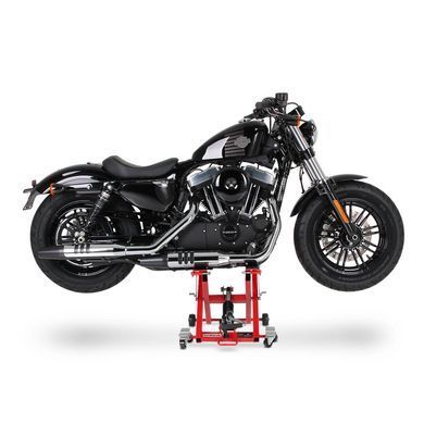 Гидравлическая подъемная платформа Harley Davidson Fat Boy/114 ConStands Mid-Lift XL красного цвета