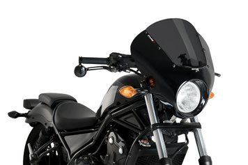 Напівобтічник Dark Night Puig для HONDA CMX 500 REBEL 2017-2019 темно-димчастого кольору 21100F