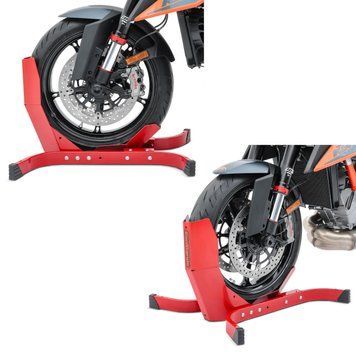 2 крепления для переднего колеса ConStands Easy-Plus мотоцикл стоит до 21 дюйма красный экономичный комплект