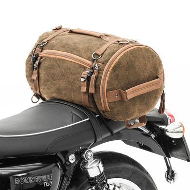 Задня сумка Vintage 25 л, сумісна з Moto Guzzi V7 II, колір Stone/Stornello brown, Craftride