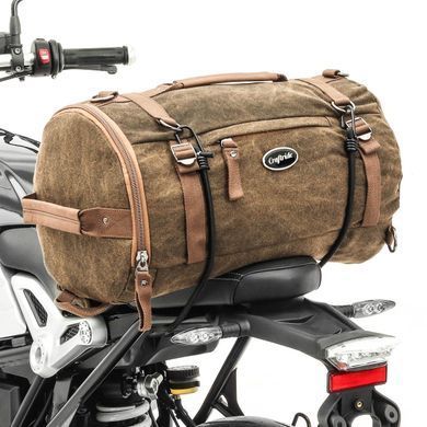 Задня сумка Vintage 25 л, сумісна з Moto Guzzi V7 II, колір Stone/Stornello brown, Craftride