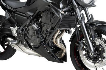Спойлер двигателя Puig для KAWASAKI Z650 2020-2026 черного цвета 22531N