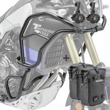 Комплект дуг верхньої нижньої XL + фари для Yamaha Tenere 700 19-24 + сумки CB4 Motoguard