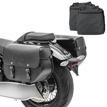 Сідельні сумки сумісні з Honda VT 1300 CX Fury Craftride Kentucky 30Ltr, чорний