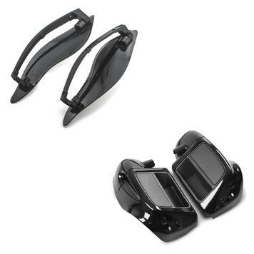 Комплект: нижний вентилируемый обтекатель Harley Davidson Touring Modelle 2014-23-25 ​​Craftride черный + боковые дефлекторы для Harley Davidson Touring 14-24 черный Craftride