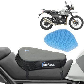 Гелева подушка для мотоцикла Royal Enfield Himalayan 410 17-25 Tourtecs Gel M чорного кольору DPLS3.