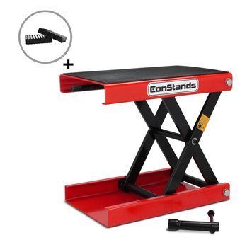 Подъемная платформа для мотоциклов ConStands Mid-Lift M мотоциклетный домкрат с 2 распорками до 500 кг красного цвета