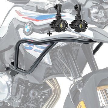 Комплект захисних дуг обтічника + фара BMW F 850 ​​GS / F 750 GS 18-23 Motoguard чорний