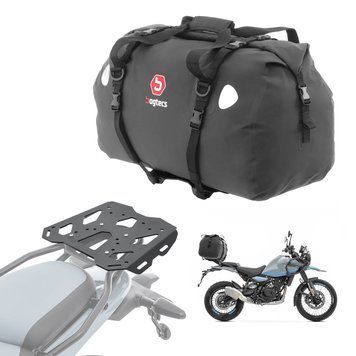 Комплект: багажник + задня сумка 60 л придатний для Royal Enfield Himalayan 450 2024 Bagtecs SLP-XF60 Задній багажник