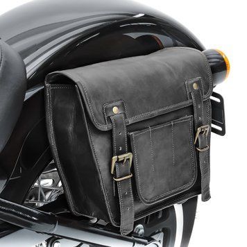 Шкіряна вінтажна сідельна сумка Craftride SV4 чорна