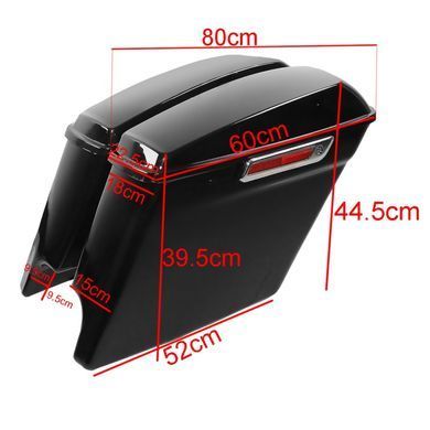 Комплект боковых кофров Harley Davidson Touring 14-25 Craftride Stretched черного матового цвета