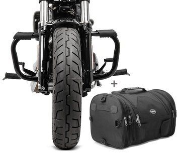 Комплект захисних дуг та задньої сумки RB1 Craftride для Harley Sportster 1200 Nightster 08-12 чорний