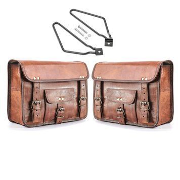 Комплект 2х кофрів + тримач для Harley Davidson Sportster 883/R Roadster Craftride SV1 коричневий
