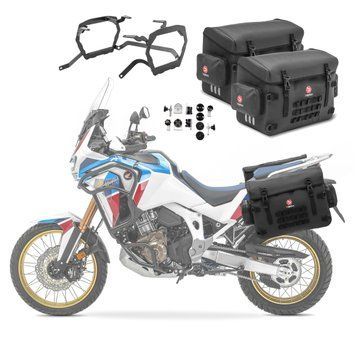 2x водонепроникних бічних кофр з ПВХ + багажник, придатний для Yamaha Tenere 700 19-24 Bagtecs BPW