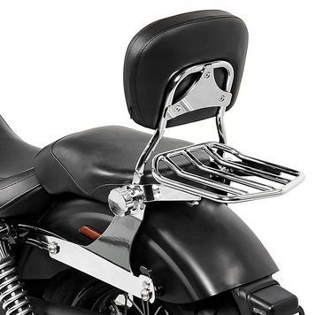 Спинка Harley Dyna Wide Glide 06-17 Craftride Fast Driver-M Flex з хромованою багажною полицею