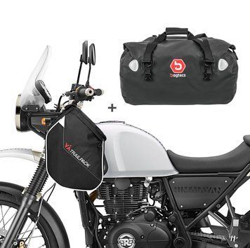 Комплект сумок STH1 із захисною дугою K5 із задньою сумкою XF60 Bagtecs для Royal Enfield Himalayan 74L