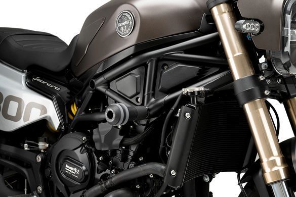 Винтажные слайдеры рамы 2.0 Puig для BENELLI LEONCINO 800 2022-2026 черного цвета 21467N