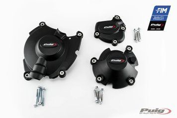 Захисні кришки двигуна (трекові) Puig для YAMAHA YZF-R1 RACE 2024-2026 чорного цвета 21518N