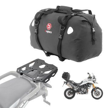 Комплект: багажник + задня сумка 60 л придатний для Triumph Tiger 1200 GT Explorer 22-25 XF60 Bagtecs SLP Задній багажник