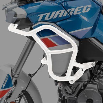 Верхня захисна дуга сумісна із захистом обтічника Aprilia Tuareg 660 22-25 Motoguard TR2 білого кольору