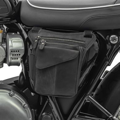 Бічна сумка для Royal Enfield Himalayan Craftride SR1 чорна шкіряна