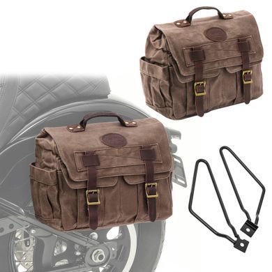 Комплект з 2 кофрів + тримач для Triumph America / Speedmaster Saddlebag Craftride CV1 коричневий