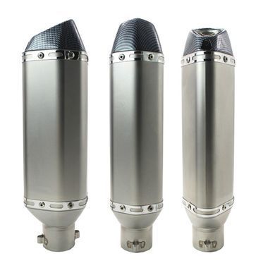 Глушитель Force, совместимый с Motocross, Enduro Silencer, нержавеющая сталь-карбоновый вид