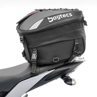 Задня сумка для мотоцикла Bagtecs X30 Buddy, 20-30 л, що розширюється, чорна, DPLC