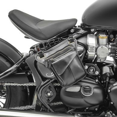Бічна сумка для Royal Enfield Himalayan Craftride SR1 чорна шкіряна
