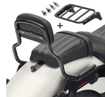 Спинка для Harley Sport Glide 18-25 XS с полкой для багажа и креплением черный Craftride