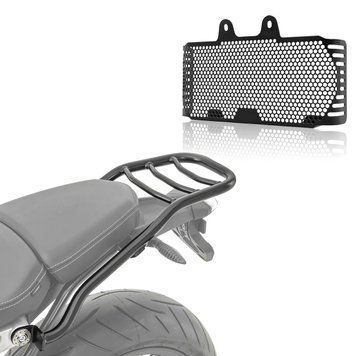 Багажник + защитная решетка радиатора, совместимые с BMW R NineT 17-23 KG1.