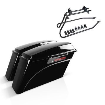 Комплект кофрів з монтажними кронштейнами Harley Davidson Softail Blackline 11-13 Latch black Craftride