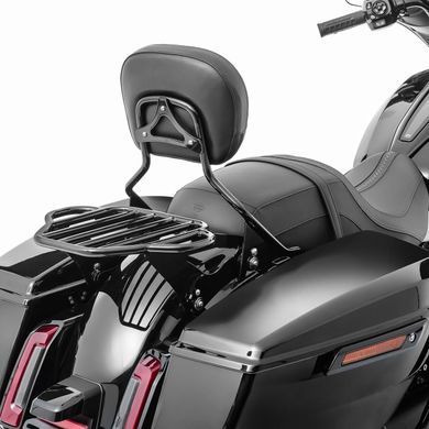 Спинка пасажира + багажник Craftride KI підходить для мотоцикла Harley Davidson Street Glide 14-26, чорний