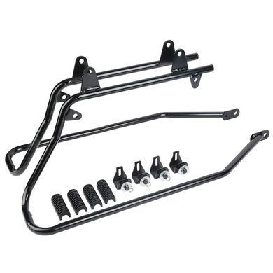 Комплект кофрів з монтажними кронштейнами Harley Davidson Softail Blackline 11-13 Latch black Craftride