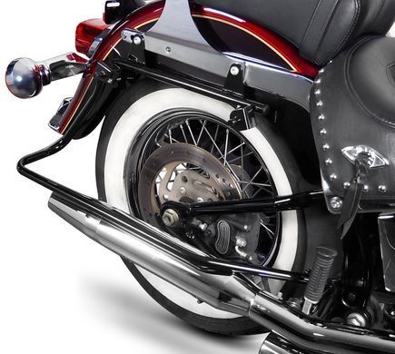 Комплект кофрів з монтажними кронштейнами Harley Davidson Softail Blackline 11-13 Latch black Craftride