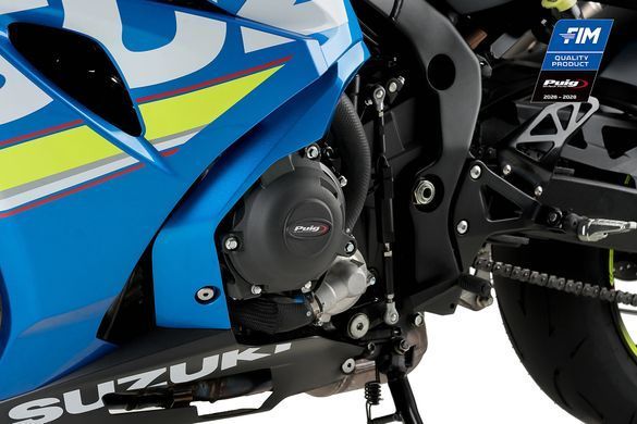 Захисні кришки двигуна (трекові) Puig для SUZUKI GSX-R1000R 2017-2021 чорного кольору 21517N