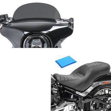 Комплект: Сидение гельовое для Harley Davidson Sport Glide 18-25 Craftride HX4 + лобовое стекло для Harley Davidson Sport Glide 18-22 Craftride M темная тонировка