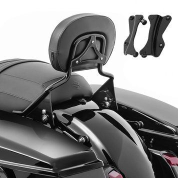 Спинка пассажира подходит для мотоциклов Harley Davidson Touring 14-26 + комплект крепления Craftride FR9 черного цвета