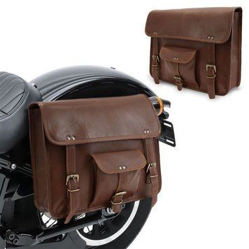 Пара мотоциклетных седельных сумок Craftride SV7 Vintage, коричневая сумка на 12 литров