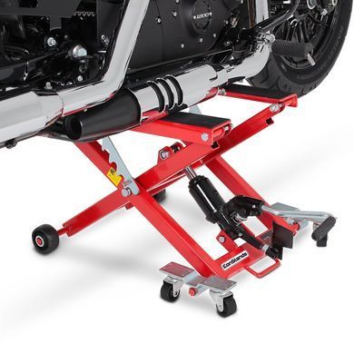 Гидравлический подъемник Harley Davidson CVO Road Glide Ultra ConStands Mid-Lift XL красного цвета