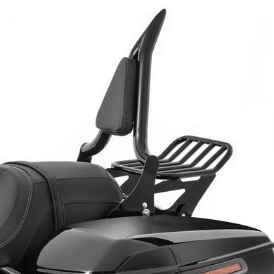 Спинка пасажира підходить для Harley Davidson Road Glide Limited 20-25 + багажник W1 + комплект кріплення Craftride PV1 чорного кольору