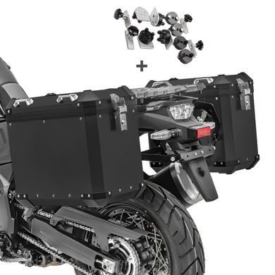 Комплект алюминиевых кофров для Suzuki V-Strom 1000 / XT алюминиевые боковые кофры Bagtecs GX45 черный