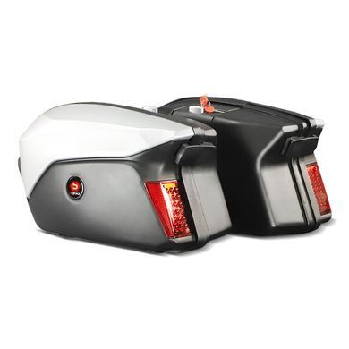Комплект кофрів + багажник для бокових кофрів Kawasaki ZZR 1400 Bagtecs PX74GR green LED