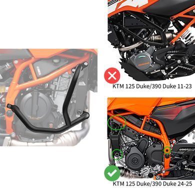 Захисні дуги для KTM 125 Duke / 390 Duke 2024 Motoguard SG64 чорна