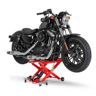 Гидравлический подъемник Harley Davidson CVO Road Glide Ultra ConStands Mid-Lift XL красного цвета