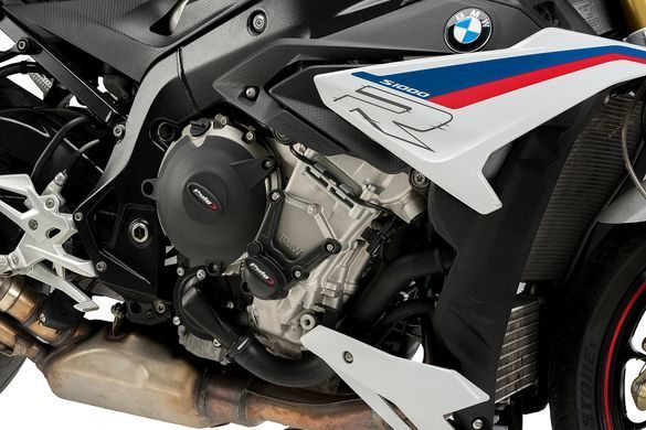 Захисні кришки двигуна Puig для BMW S1000RR 2017-2018 чорного кольору 20137N