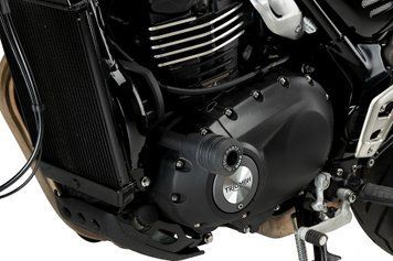 Винтажные слайдеры рамы 2.0 Puig для TRIUMPH SCRAMBLER 400X 2024-2025 черного цвета 22027N